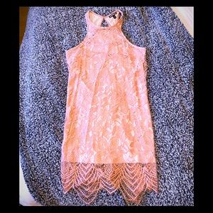 Crochet overlay dress from Express